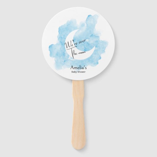 Wasserfarbe waschen über die Mond Babydusche Fächer (Vorderseite)