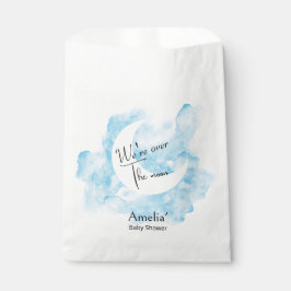 Wasserfarbe waschen über die Mond Babydusche Geschenktütchen