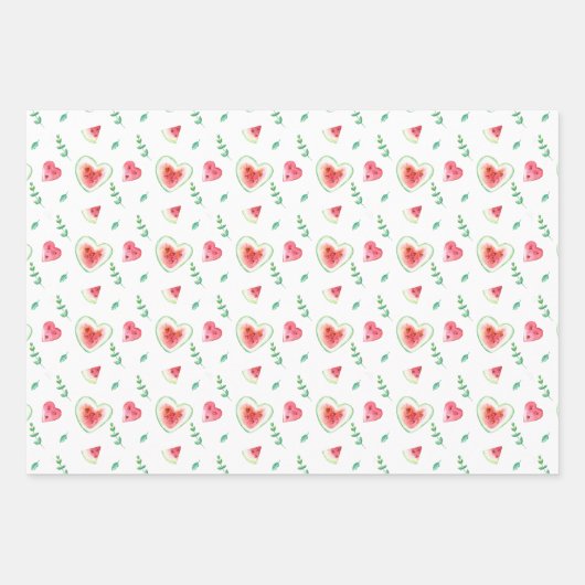 Wasserfarbe Wasser Wassermelone Kunst und Energie Geschenkpapier Set (Vorderseite 3)