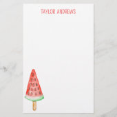 Wasserfarbe Wassermelon Popsim Briefpapier (Vorderseite)