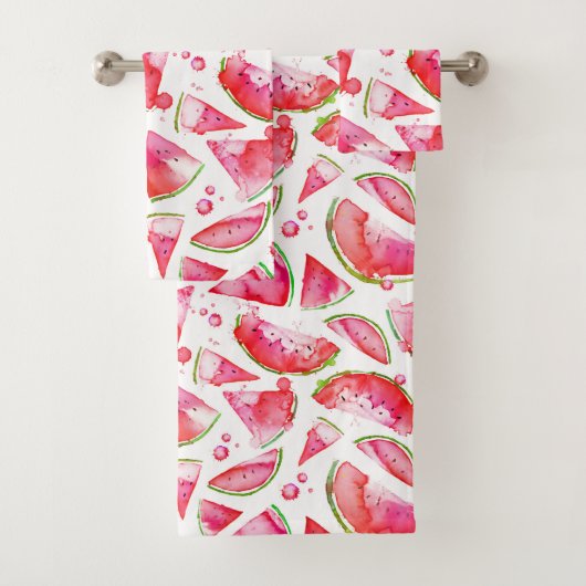 Wasserfarbe Wassermelone 1 Badhandtuch Set (Insitu)