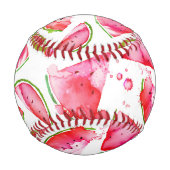 Wasserfarbe Wassermelone 1 Baseball (Rückseite)