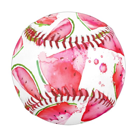 Wasserfarbe Wassermelone 1 Baseball (Vorderseite)