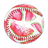 Wasserfarbe Wassermelone 1 Baseball (Vorderseite Links)