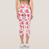 Wasserfarbe Wassermelone 1 Capri Leggings (Rückseite)