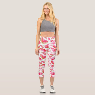 Wasserfarbe Wassermelone 1 Capri Leggings