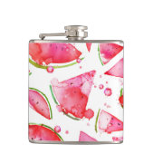 Wasserfarbe Wassermelone 1 Flachmann (Vorderseite)