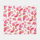 Wasserfarbe Wassermelone 1 Fleecedecke (Vorderseite (Horizontal))