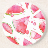 Wasserfarbe Wassermelone 1 Getränkeuntersetzer (Vorne)