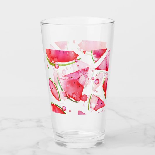 Wasserfarbe Wassermelone 1 Glas (Vorderseite)