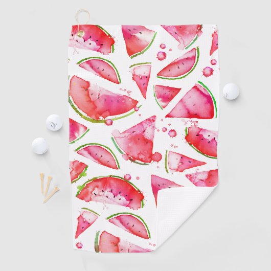 Wasserfarbe Wassermelone 1 Golfhandtuch (Insitu)