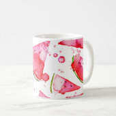 Wasserfarbe Wassermelone 1 Kaffeetasse (VorderseiteRechts)