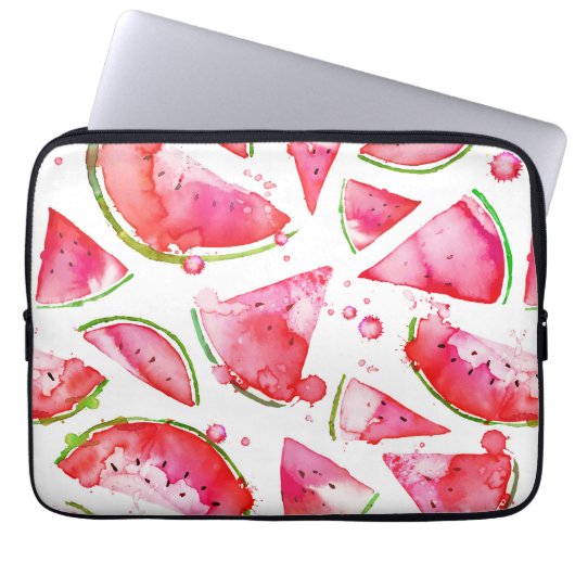Wasserfarbe Wassermelone 1 Laptopschutzhülle (Vorderseite)