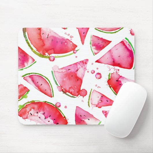 Wasserfarbe Wassermelone 1 Mousepad (Mit Mouse)