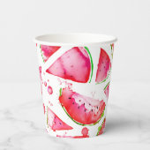 Wasserfarbe Wassermelone 1 Pappbecher (Rückseite)