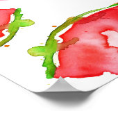 Wasserfarbe Wassermelone 1 Poster (Ecke)