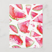 Wasserfarbe Wassermelone 1 Postkarte (Vorderseite)