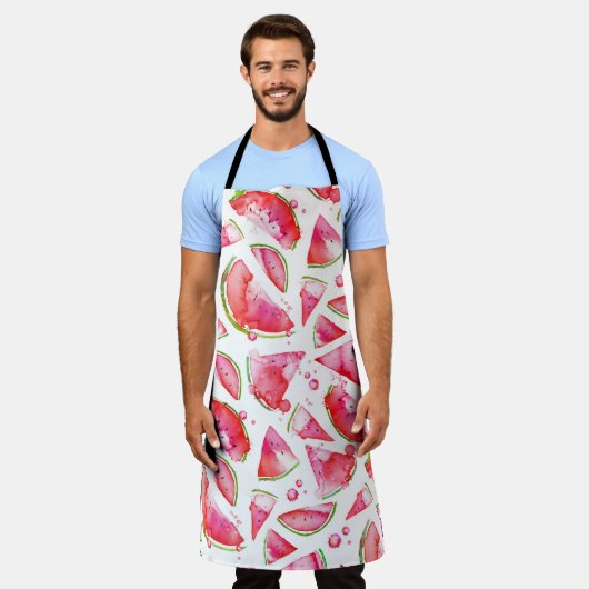 Wasserfarbe Wassermelone 1 Schürze (Getragen)