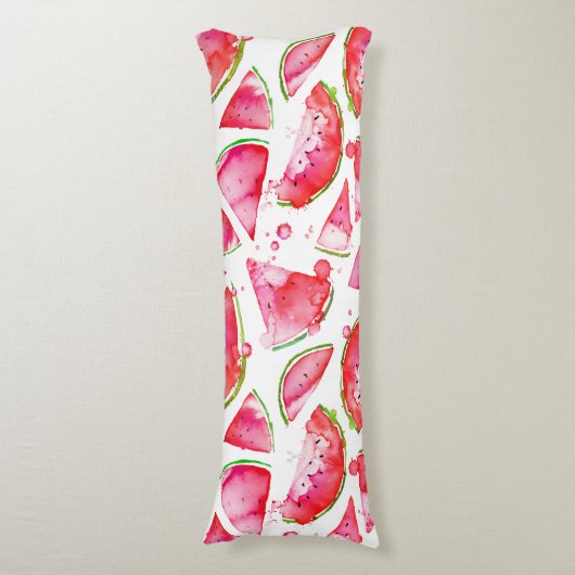 Wasserfarbe Wassermelone 1 Seitenschläferkissen (Vorderseite Vertikal)