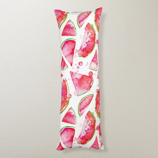 Wasserfarbe Wassermelone 1 Seitenschläferkissen (Rückseite (Vertikal))