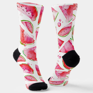 Wasserfarbe Wassermelone 1 Socken