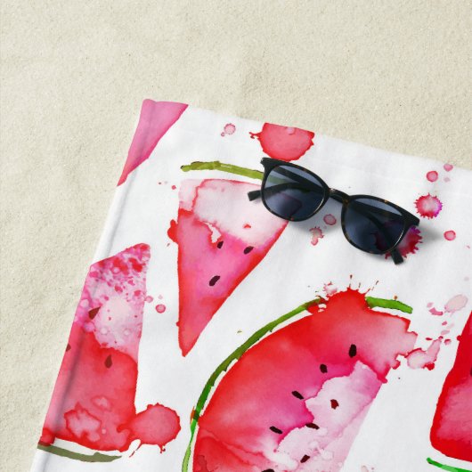 Wasserfarbe Wassermelone 1 Strandtuch (Beispiel)