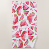 Wasserfarbe Wassermelone 1 Strandtuch (Vorderseite)