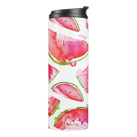Wasserfarbe Wassermelone 1 Thermosbecher (Nach links gedreht)