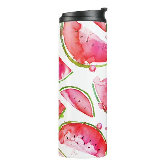 Wasserfarbe Wassermelone 1 Thermosbecher (Nach links gedreht)