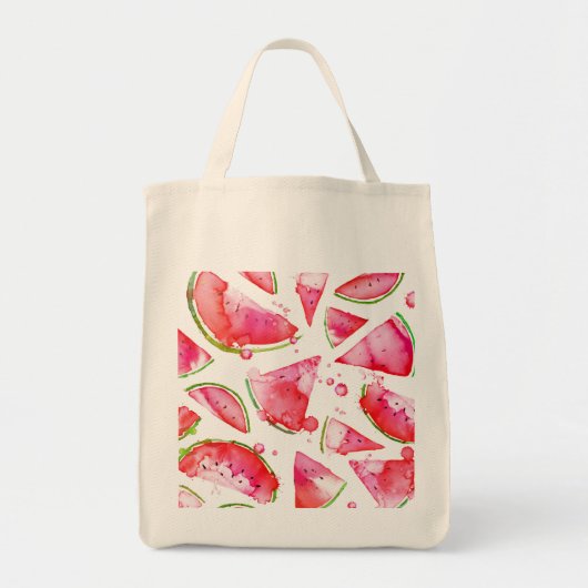 Wasserfarbe Wassermelone 1 Tragetasche (Vorne)