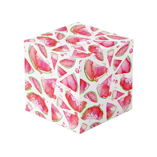 Wasserfarbe Wassermelone 1 Würfel (Vorderseite Schrägansicht)
