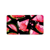 Wasserfarbe Wassermelone 2 Adressaufkleber (Vorne)
