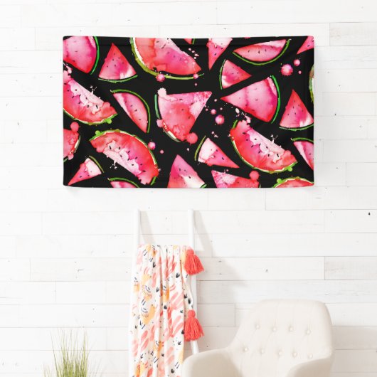 Wasserfarbe Wassermelone 2 Banner (Insitu)