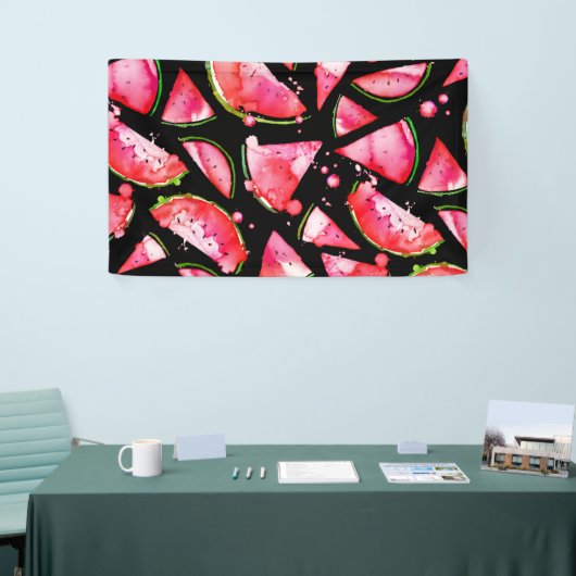 Wasserfarbe Wassermelone 2 Banner (Messeveranstaltung)