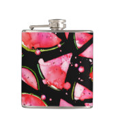 Wasserfarbe Wassermelone 2 Flachmann (Vorderseite)