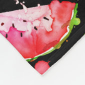 Wasserfarbe Wassermelone 2 Fleecedecke (Ecke)