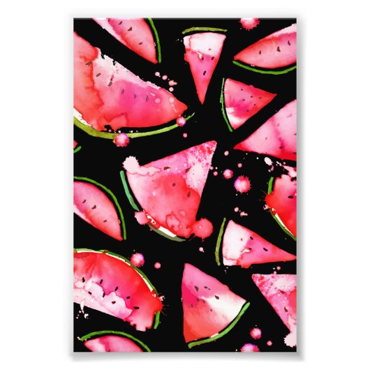 Wasserfarbe Wassermelone 2 Fotodruck (Vorne)