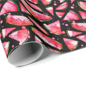Wasserfarbe Wassermelone 2 Geschenkpapier (Rolleneckpunkt)