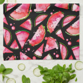 Wasserfarbe Wassermelone 2 Geschirrtuch (Gefaltet)