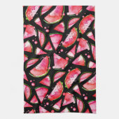 Wasserfarbe Wassermelone 2 Geschirrtuch (Vertikal)