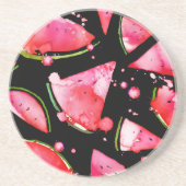 Wasserfarbe Wassermelone 2 Getränkeuntersetzer (Vorne)