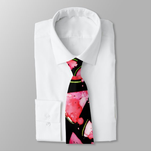 Wasserfarbe Wassermelone 2 Krawatte (Gebunden)