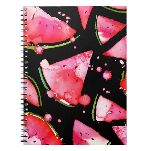 Wasserfarbe Wassermelone 2 Notizblock (Vorderseite)