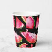 Wasserfarbe Wassermelone 2 Pappbecher (Rechts)