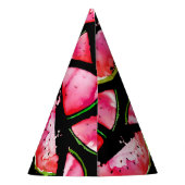 Wasserfarbe Wassermelone 2 Partyhütchen (Rückseite)