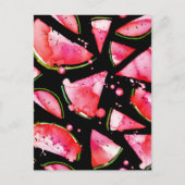 Wasserfarbe Wassermelone 2 Postkarte (Vorderseite)