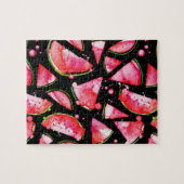Wasserfarbe Wassermelone 2 Puzzle (Horizontal)