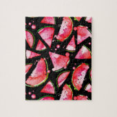 Wasserfarbe Wassermelone 2 Puzzle (Vertikal)