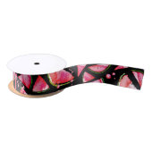 Wasserfarbe Wassermelone 2 Satinband (Spule)