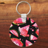 Wasserfarbe Wassermelone 2 Schlüsselanhänger (Vorderseite)